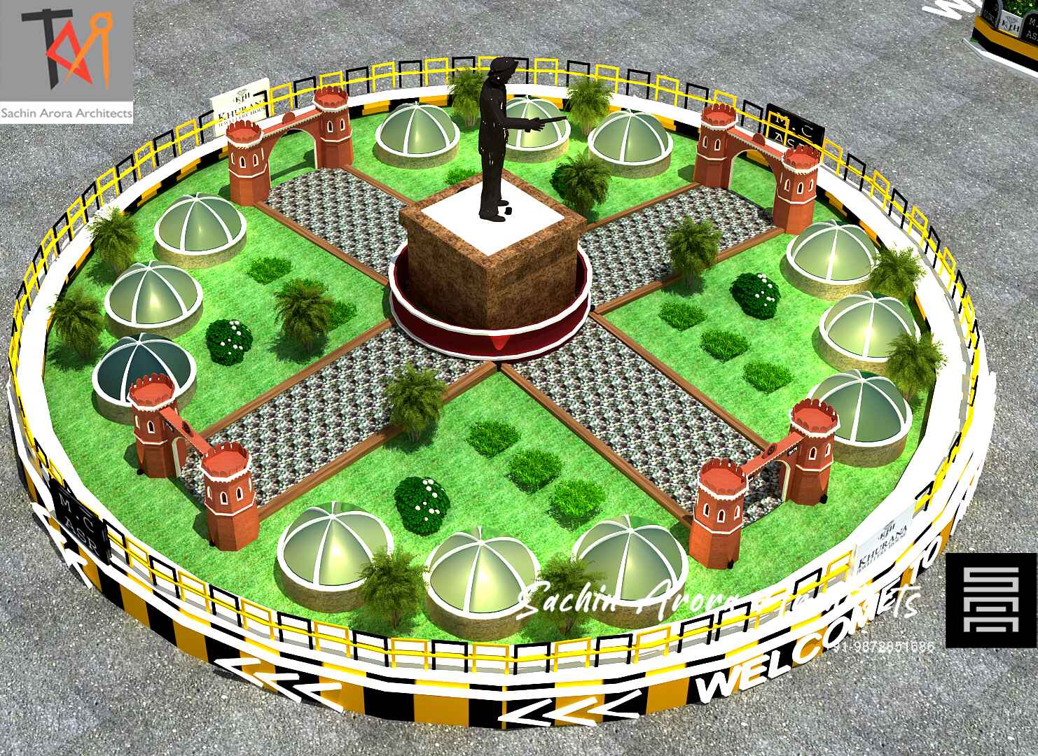 Iconic Urban Roundabout Transformation